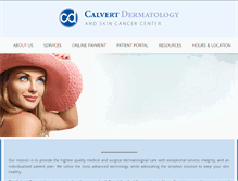 Tablet Screenshot of calvertdermatology.com